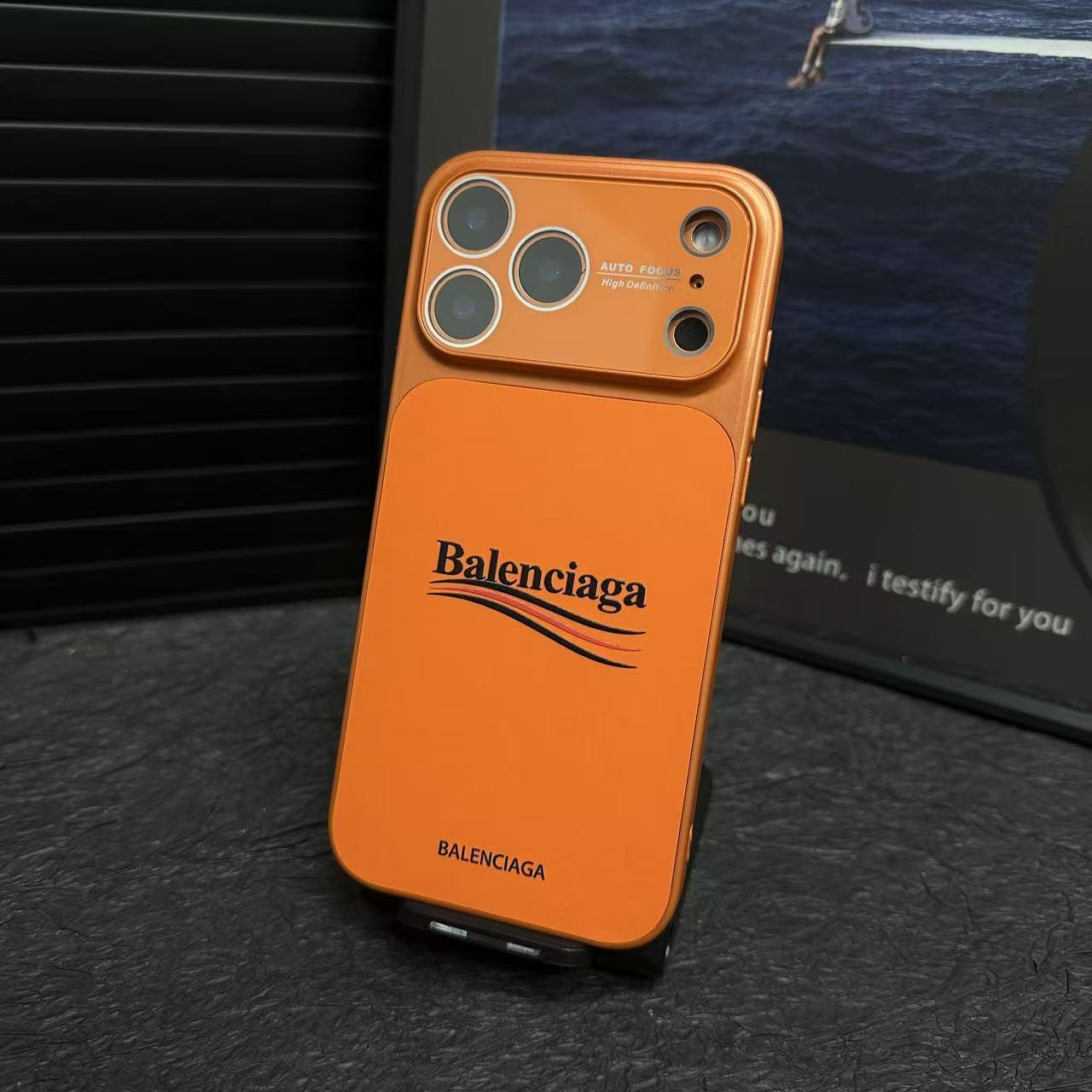 Balenciaga-Inspired Matte Protective iPhone Case with Full-Lens Protection