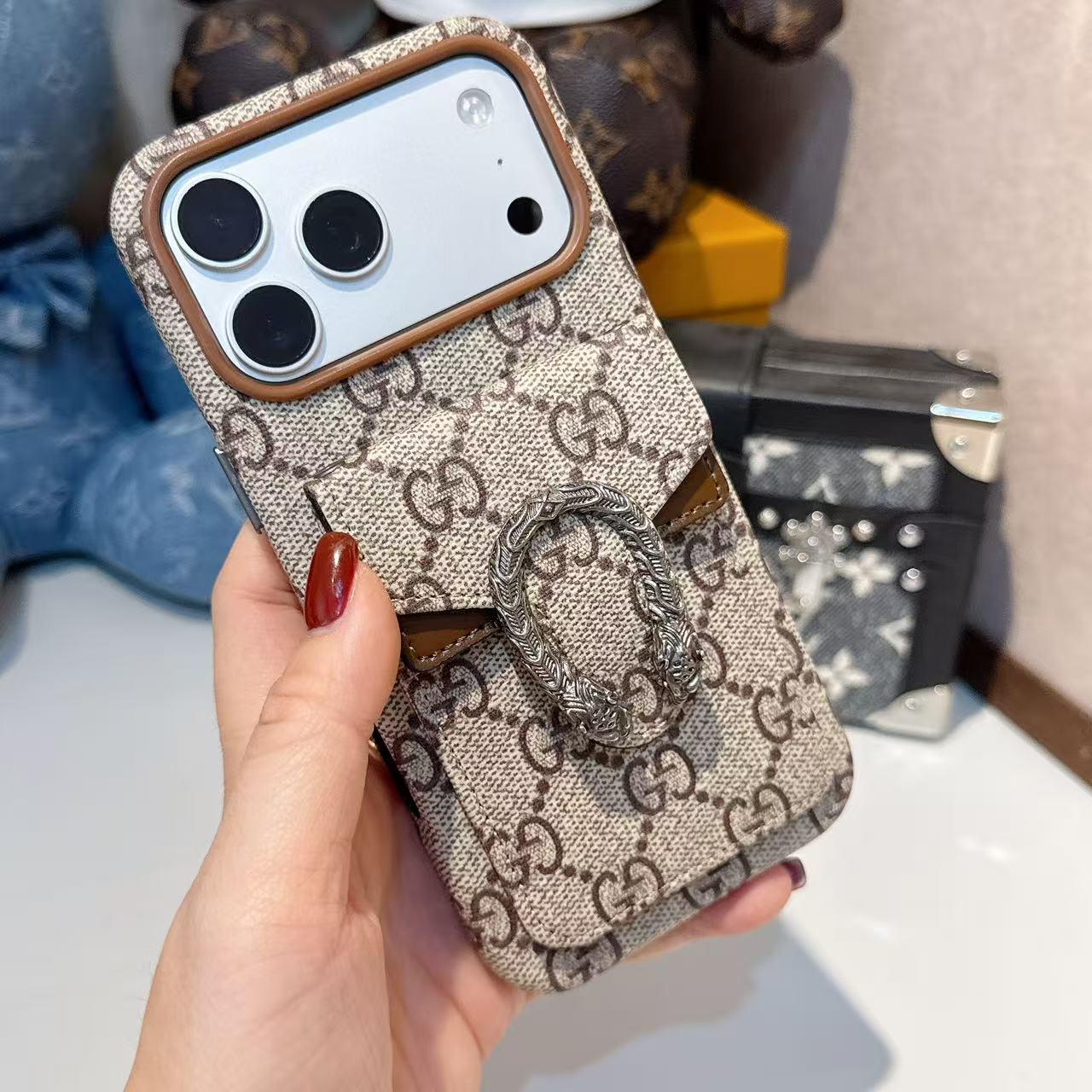 GG 經典帆布卡包 iPhone 手機殼