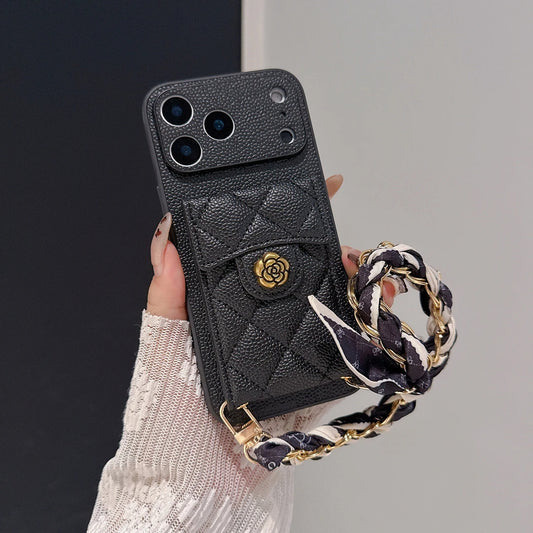 Advanced Leather iPhone Case with Chain Strap