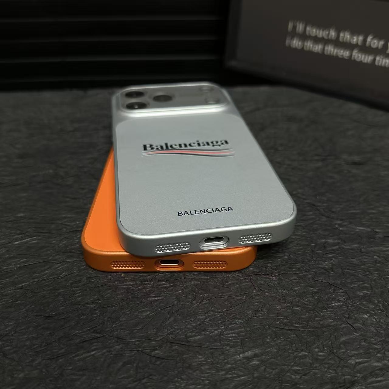 Balenciaga-Inspired Matte Protective iPhone Case with Full-Lens Protection