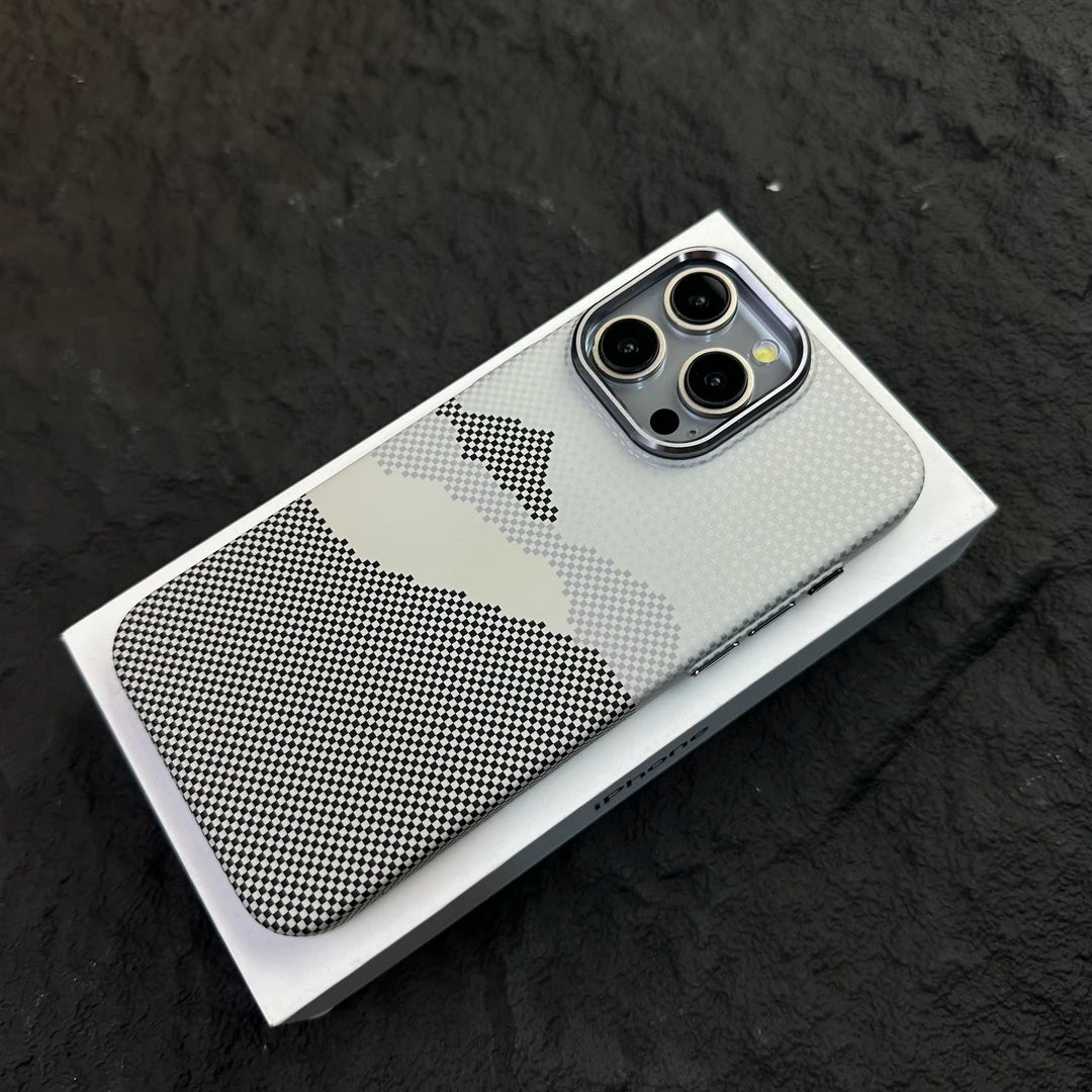 MagSafe-Compatible Phone Case with Abstract Pixel Design