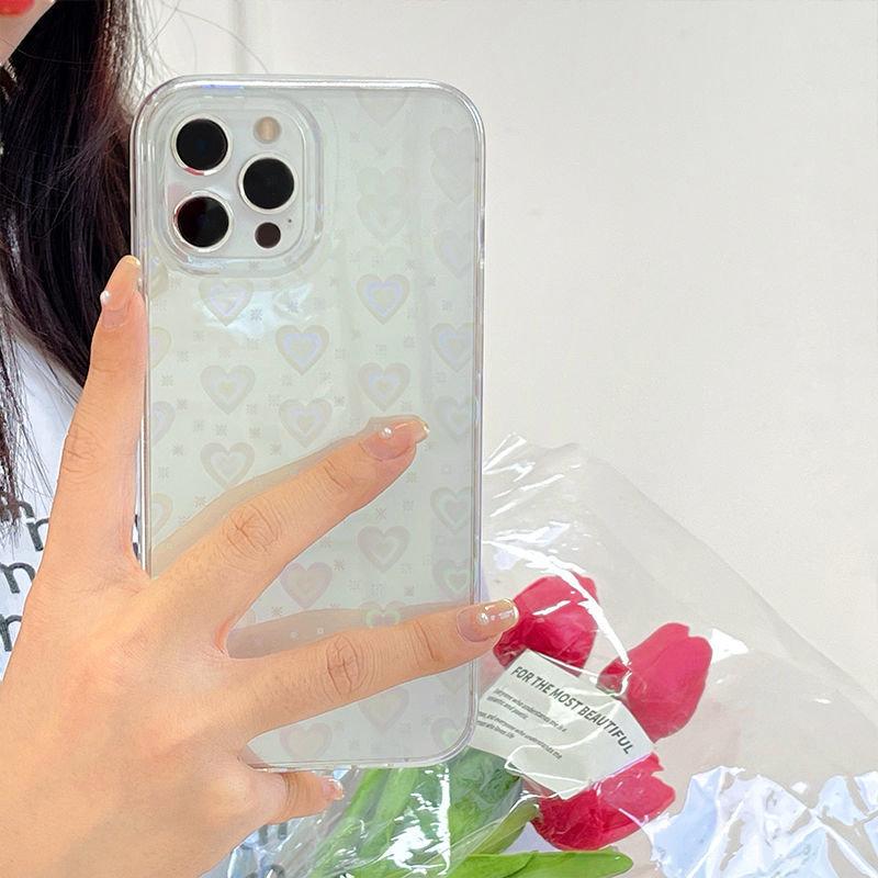 Corazón holográfico Funda de iPhone