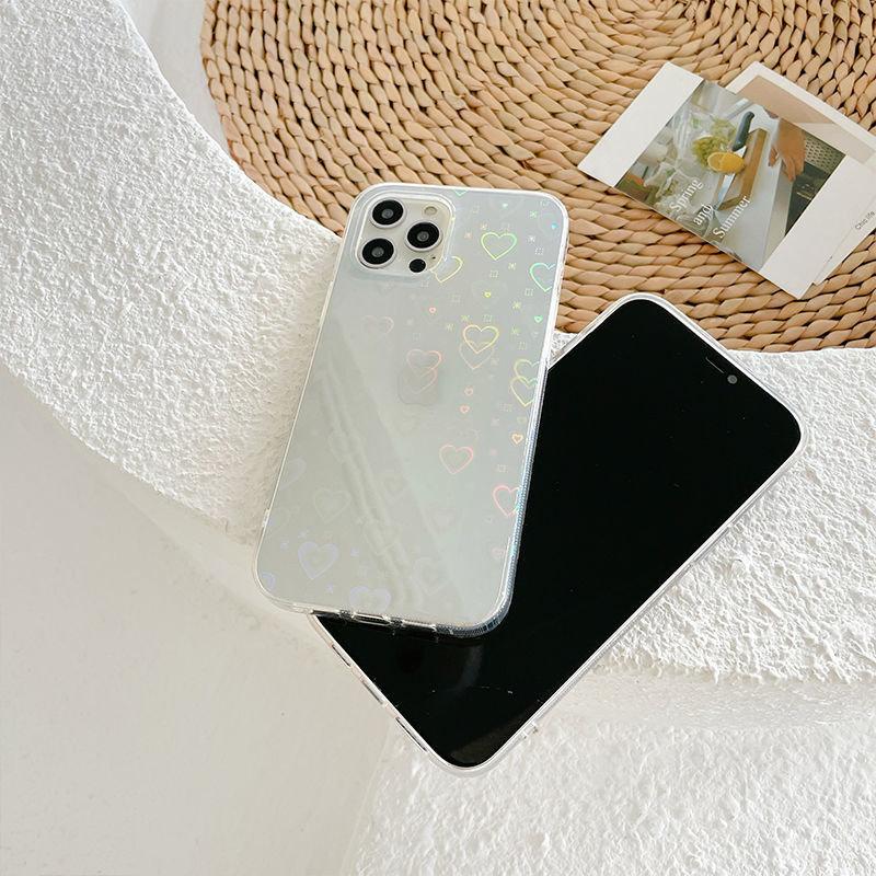 Corazón holográfico Funda de iPhone