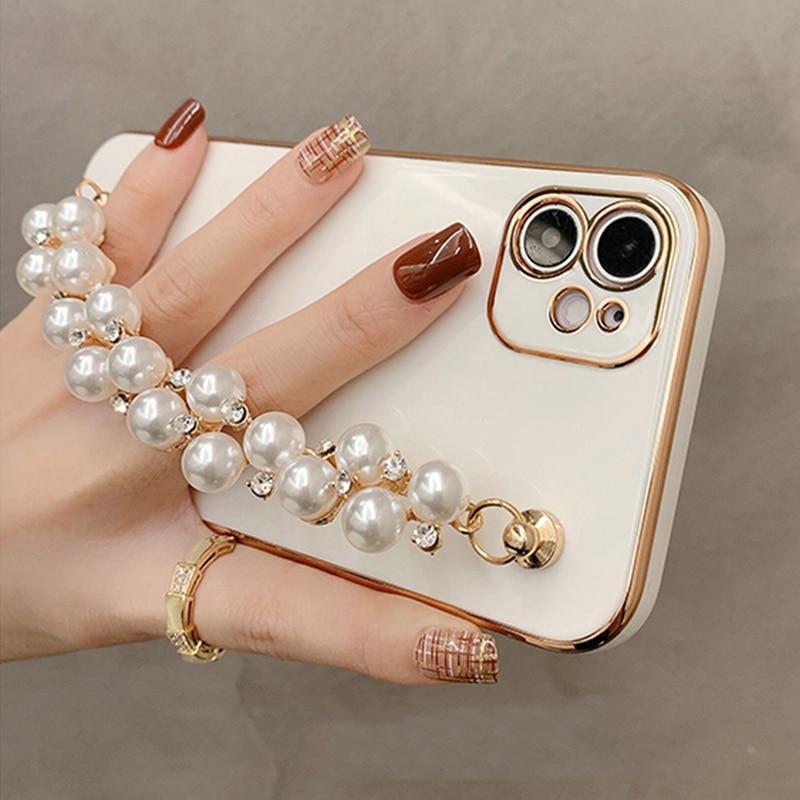 Gloss Pearl Chain iPhone etui