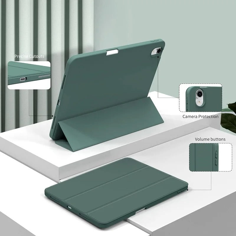 CUSTODIA PER IPAD APPLE IN PELLE CON MOTIVO FRESCO ESTATE E PORTA MATITA