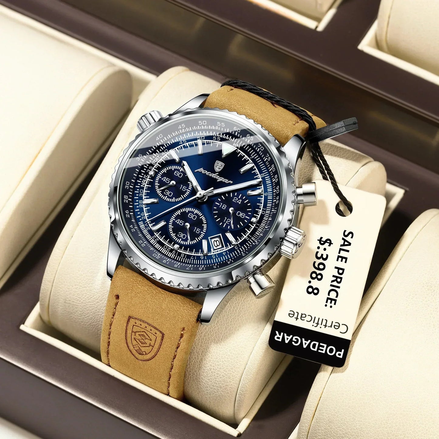 Mystic Veil Phantom Quartz – Illuminated Blackstone Luxury Watch