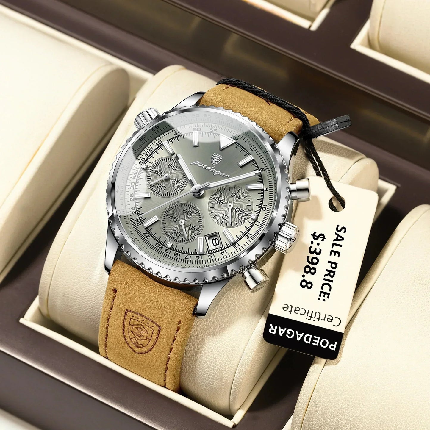 Mystic Veil Phantom Quartz – Illuminated Blackstone Luxury Watch