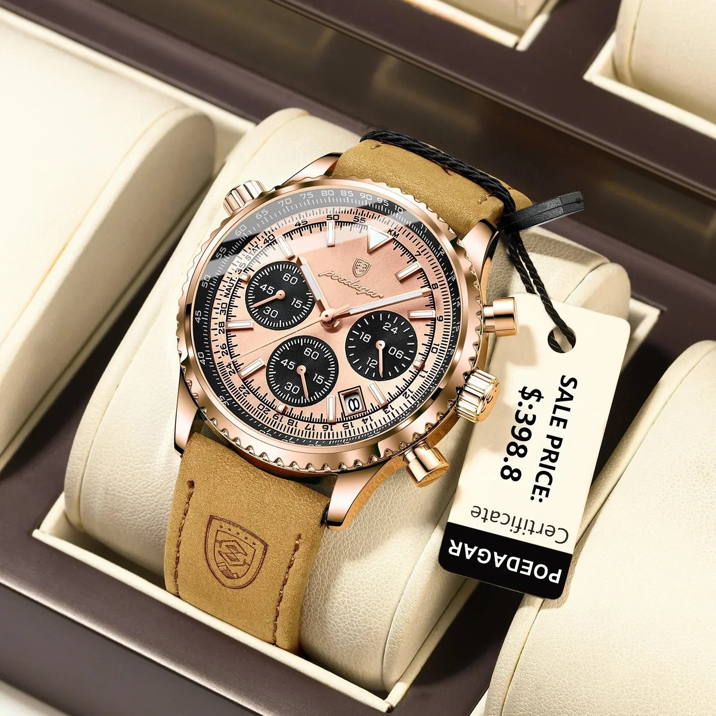 Mystic Veil Phantom Quartz – Illuminated Blackstone Luxury Watch