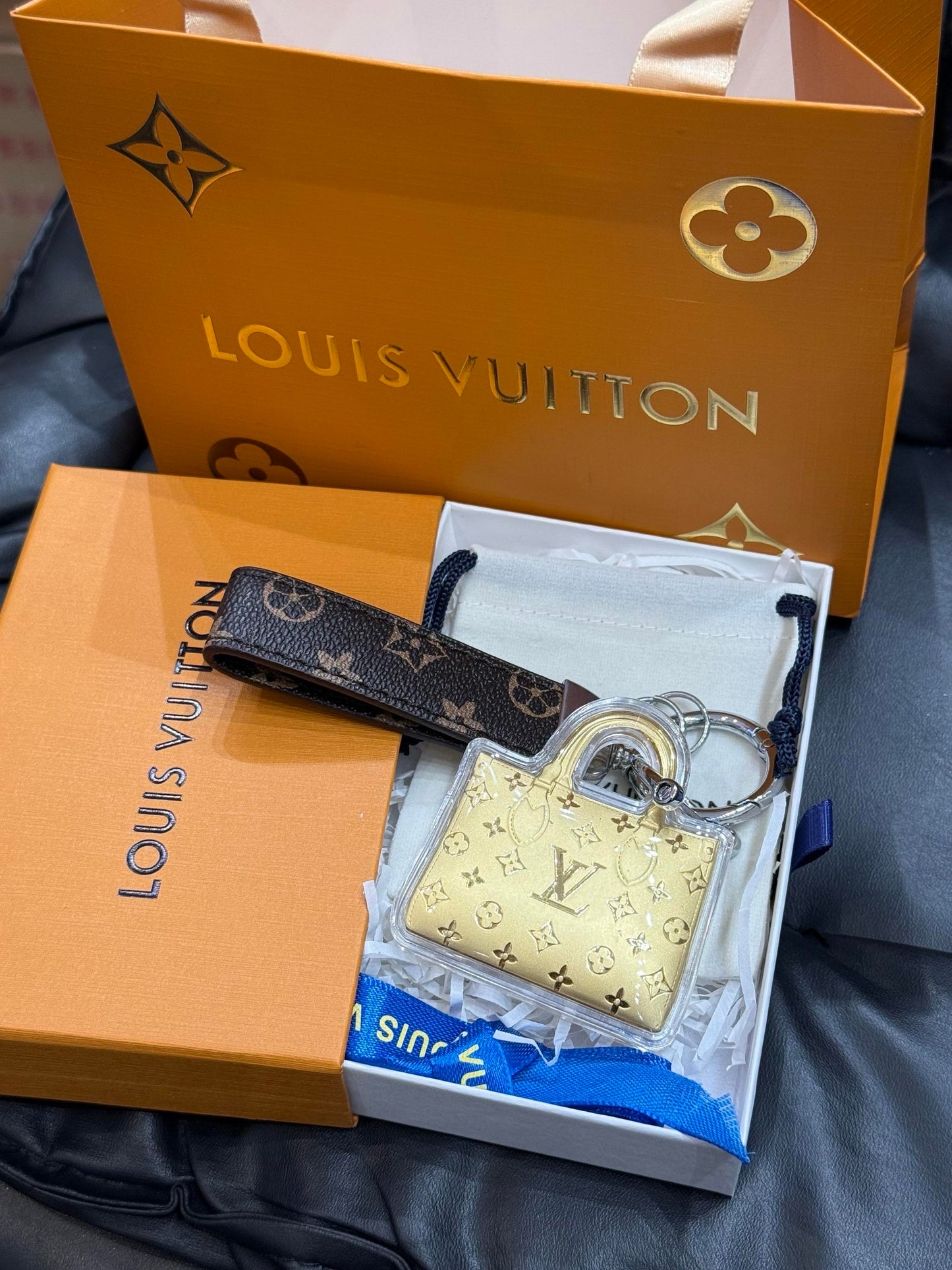 Porta-chaves Mini Bolsa Dourada