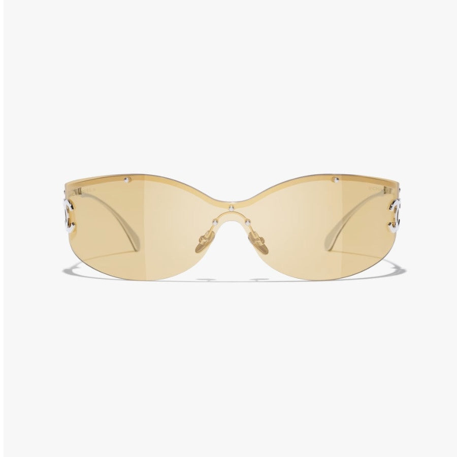 Luxury Rimless Shield Sunglasses | UV400 Fashion Oversized One-Piece Eyewear