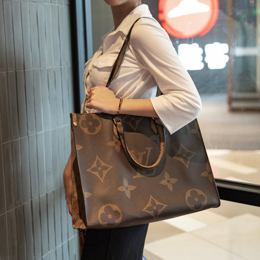 Borsa tote di lusso in pelle monogrammaBorsa a mano