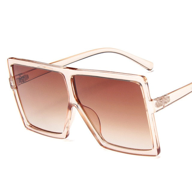 플라스틱 대형 여성 선글라스 스퀘어 브랜드 디자이너 빅 프레임 선글라스 여성 UV400 Sun Glasses oculos masculino