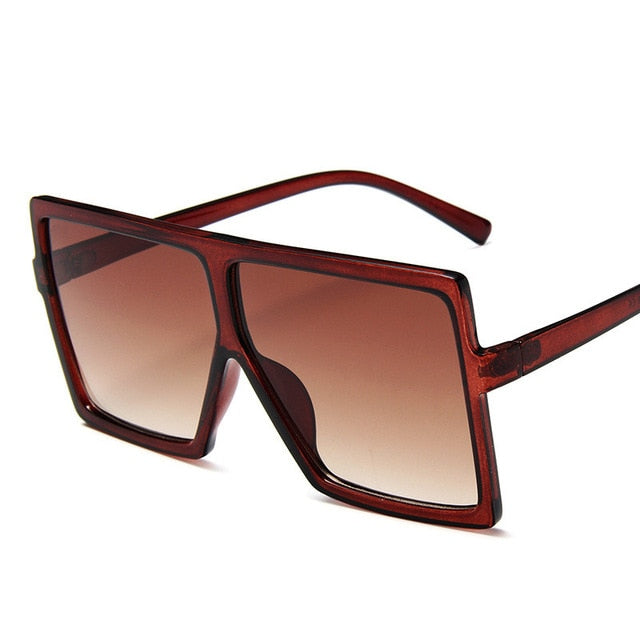 플라스틱 대형 여성 선글라스 스퀘어 브랜드 디자이너 빅 프레임 선글라스 여성 UV400 Sun Glasses oculos masculino