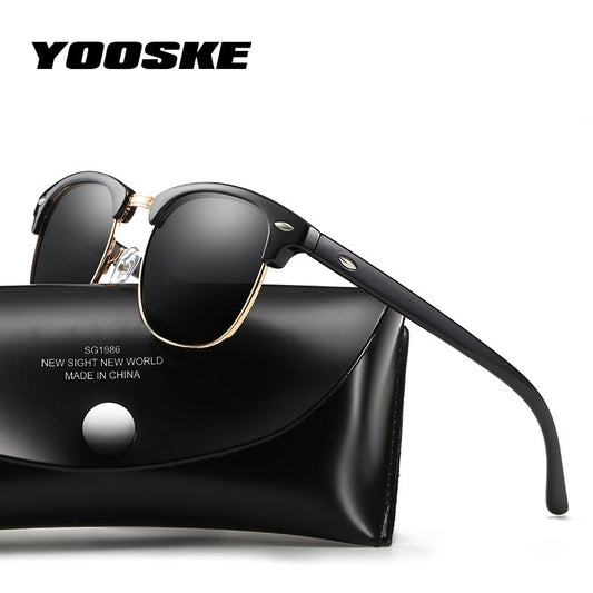 YOOSKE Polarisierte Sonnenbrille Frauen Männer Klassische Marke Designer Vintage Quadratische Sonnenbrille Fahren Spiegel UV400 für Auto Auto