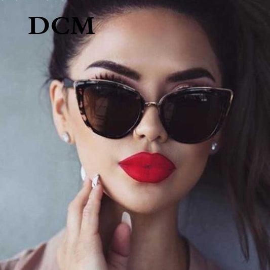 DCM Cateye Sonnenbrille Frauen Vintage Gradient Gläser Retro Cat Eye Sonnenbrille Weibliche Brillen UV400