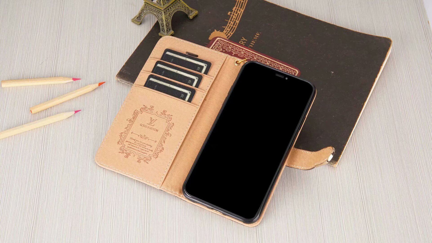 Lou Monogram Wallet Case for Samsung – Black Checkerboard