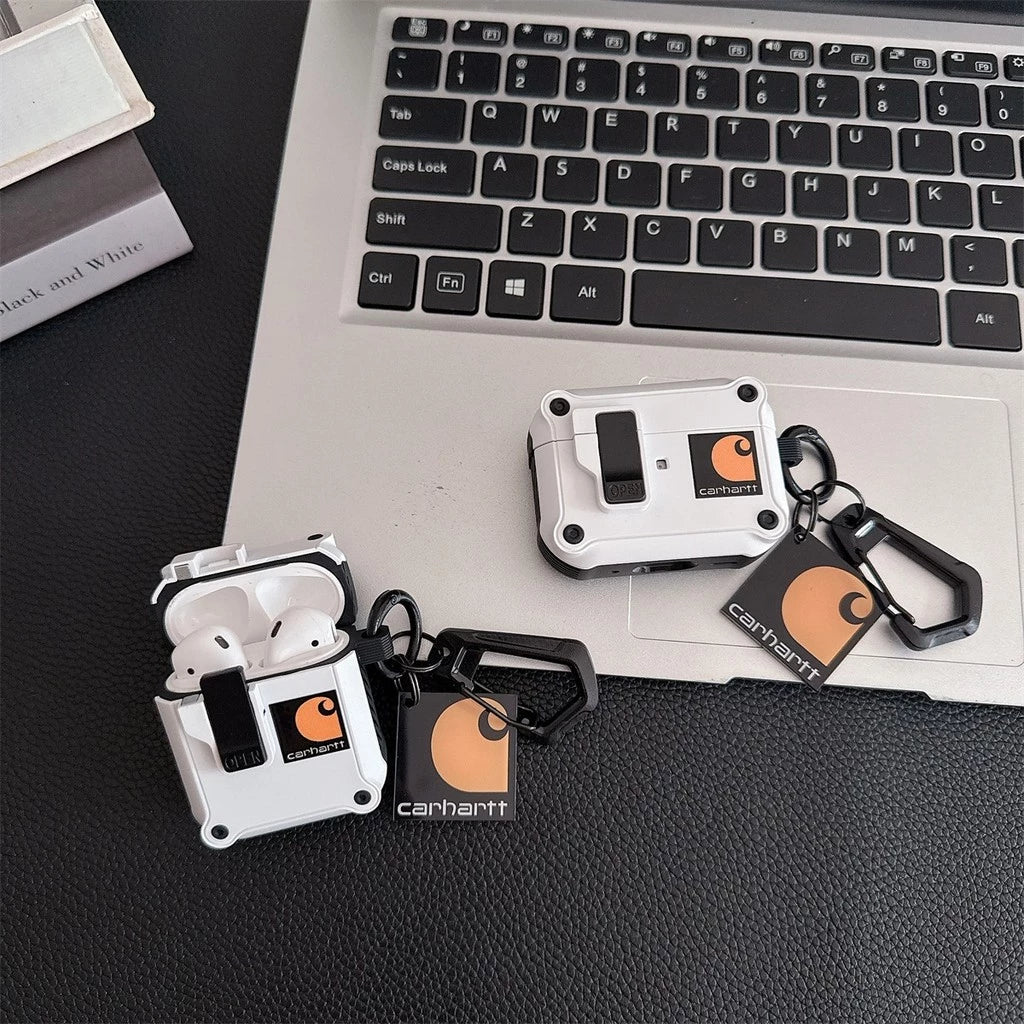 Robust AirPods-deksel med karabinkrok