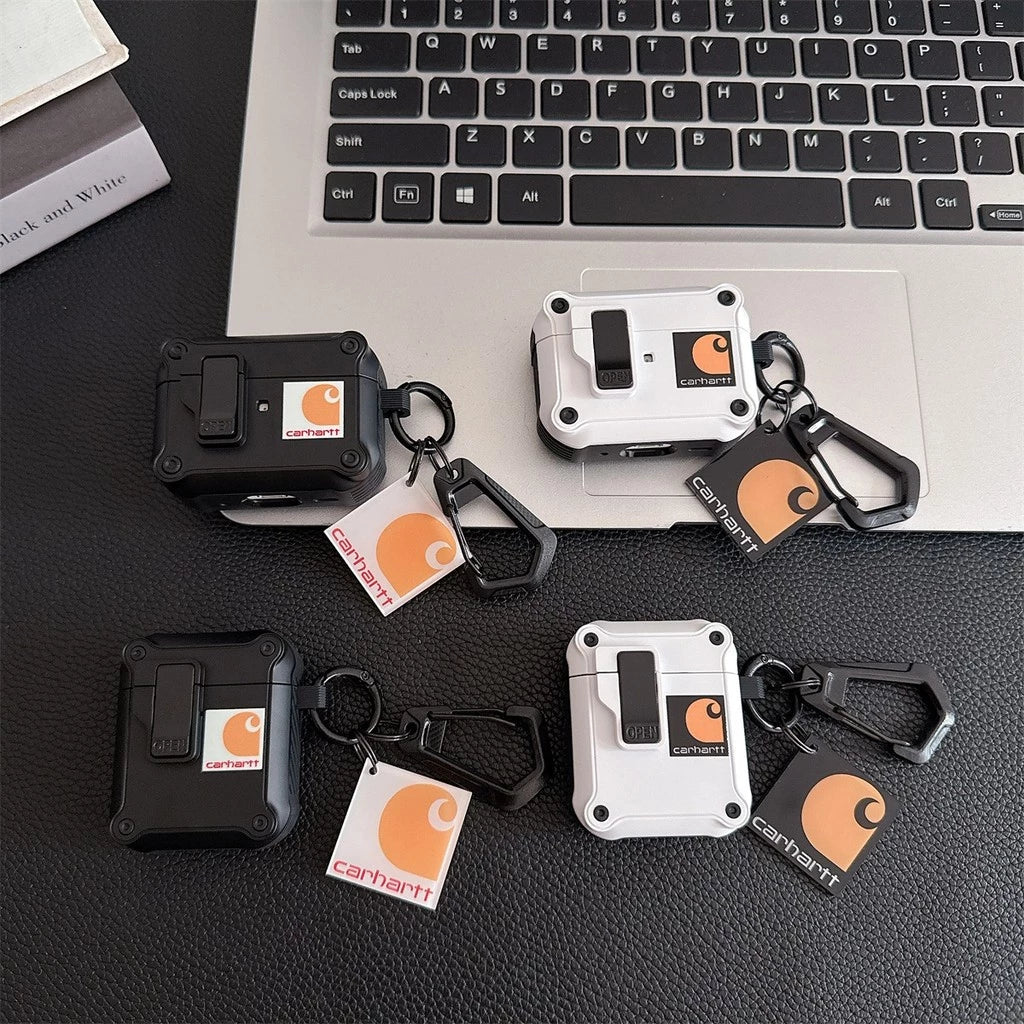 Robust AirPods-deksel med karabinkrok