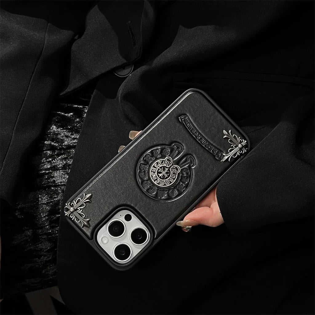 Black Embossed Emblem Case â€?Smooth or Textured Finish