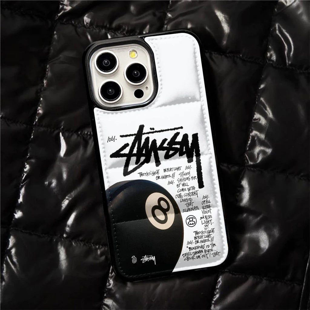 Crisp White Eightball Puffer Case