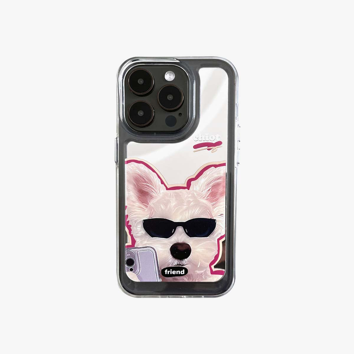 Tükör iPhone tok | Couple Dogs önkioldó (vásároljon 2 darabot, és 50% kedvezményt kap egy)