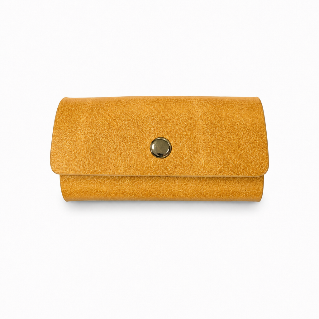Handcrafted Vintage Leather Key Holder with Brass Hooks